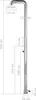 vidaXL Douche de jardin 225 cm acier inoxydable Voir les images du produit 11