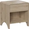A wooden nightstand with a drawer and an open shelf. Podgląd zdjęcia produktu