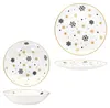 12tlg Tafelservice Stars schwarz gold 6 Personen Essteller Produktbild-Vorschau 5