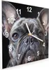 Wanduhr aus Glas mit Motiv Bulldoggenportrait- 30 x 30 cm - Produktbild-Vorschau 2
