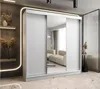 Raummeister Schwebetürenschrank 3D (3-türig) 230 cm - Weiß Produktbild-Vorschau 1