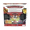 The image shows the back of a Pokémon Trading Card Game 'Kampfakademie' box, displaying game components and promotional text. Produktbild-Vorschau