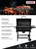 Barbecue au charbon de bois 71 x 35 cm avec couvercle et Voir les images du produit 6