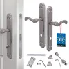 A set of door handles and related hardware, displayed against a white background. Produktbild-Vorschau