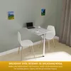 Stół składany na ścianę z nogą stołową Blat biurka 80x50 cm Podgląd zdjęcia produktu 3