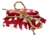 10x Stoffdeckchen Tannenbaum rot + Gummi + Schnur Produktbild-Vorschau 3