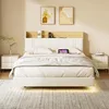 Gepolstertes Bett 160x200 cm aus weißem Polyurethanund Produktbild-Vorschau 7