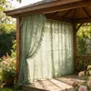 Lot de 2 rideaux vintage en voile transparent à fleurs en Voir les images du produit 12