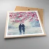 Gerahmtes Poster - Rahmen in heller Eiche - Paar Paris Baum Produktbild-Vorschau 3