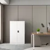 A white metal filing cabinet is shown in a modern office setting. Produktbild-Vorschau