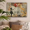 Wanddeko 80x60 cm - Banksy - Mädchen mit Luftballon, Produktbild-Vorschau 2