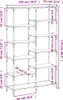 vidaXL Bücherregal Sonoma Eiche 100x32x170 cm Holzwerkstoff Produktbild-Vorschau 8