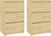 vidaXL Nočné skrinky 2 ks 40x29,5x64 cm z masívneho Náhľad obrázku produktu 2