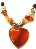 Edelstein-Anhänger, Herz-Collier, Karneol gebr. Produktbild-Vorschau 1