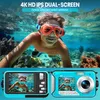 16X Digitalkamera, 4K Unterwasserkamera, 64MP Autofokus Produktbild-Vorschau 2