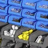 A close-up view of a storage system with multiple blue and gray bins filled with various hardware and supplies. Anteprima dell’immagine prodotto