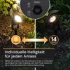 ENOVALITE LED Solar-Gartenstrahler 200 lm warmweiß schwarz Produktbild-Vorschau 5