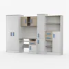 Jugendzimmer Wohnwand Kinderzimmer 300 cm Weiß/Sonoma mit Produktbild-Vorschau 2