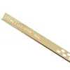 A close-up, angled view of a gold-colored metal profile strip against a white background. Náhľad obrázku produktu