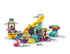 A LEGO Friends pool party playset with slides, figures, and accessories. Produktbild-Vorschau