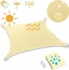 Voile d'ombrage 4x4m Carré, Beige Voile d'ombrage Voir les images du produit 1