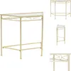 vidaXL Beistelltisch Vintage-Stil Metall 87x34x73 cm Gold - Produktbild-Vorschau 1