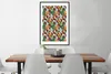 MuchoWow® MuchoWow® Gerahmtes Poster Blumen - Rot - Muster Produktbild-Vorschau 3