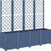 vidaXL Pflanzkübel mit Rankgitter Blaugrau 160x40x140 cm PP Produktbild-Vorschau 1
