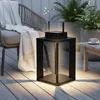 Metall Solar Laterne schwarz 25 LED warm weiß - 45 x 22 cm Produktbild-Vorschau 7