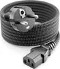 deleyCON 1m Kaltgerätekabel - Nylon Kabel - Netzkabel Produktbild-Vorschau 2