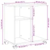 vidaXL Beistelltisch mit Rollen Sonoma-Eiche 50x30x55 cm Produktbild-Vorschau 8