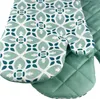A close-up view of two oven mitts with a geometric pattern. Anteprima dell’immagine prodotto