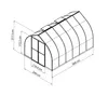 Isometric diagram of a greenhouse with dimensions indicated. Podgląd zdjęcia produktu