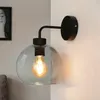 Wandleuchte Grau Schwarz E27 Glas Metall Modern Wandlampe Produktbild-Vorschau 1