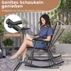 COSTWAY 2er Set Schaukelstühle klappbar mit atmungsaktivem Produktbild-Vorschau 6