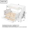 Flieks Etagenbett 90x200/140x200 mit Lattenrost, Hochbett Produktbild-Vorschau 3
