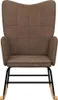 vidaXL Chaise à bascule Marron Tissu Voir les images du produit 3