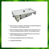 A diagram of a shower tray with numbered callouts and descriptive text below. Produktbild-Vorschau