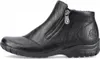 A side view of a black leather ankle boot with a zipper. Produktbild-Vorschau