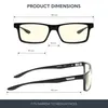Gunnar Optiks Vertex, Uni, Obdélník, Klasický, Černá, Náhled obrázku produktu 3