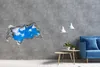 Selbstklebender Loch-3D-Aufkleber 95x73 cm Wolken im Himmel Produktbild-Vorschau 2