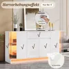 Merax Hochglanz Sideboard mit 2 Glasvitrinen, Kommode mit Produktbild-Vorschau 4