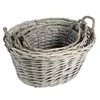 A set of three nested woven baskets with handles, displayed against a white background. Produktbild-Vorschau