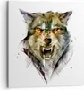 Bild auf Leinwand - Leinwandbild - Wolf Tier Wald - 50x50cm Produktbild-Vorschau 1