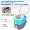 COSTWAY Prenosná toaleta, vnútorná a vonkajšia komoda s Náhľad obrázku produktu 3