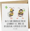 Mr. & Mrs. Panda Grußkarte Hummeln Kleeblatt - Weiß - Produktbild-Vorschau 1
