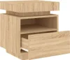 vidaXL Nachttisch mit LED-Leuchten Sonoma-Eiche 40x39x48,5 Produktbild-Vorschau 4