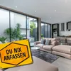 Du nix anfassen Warn- und Hinweisschild in Gelb und Schwarz Produktbild-Vorschau 5