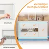 Merax Sideboard 140cm mit 2 Glastüren, Wohnzimmerschrank Produktbild-Vorschau 5