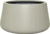 VIVANNO Blumentopf Fiberglas GORDO Rund, Schlammbeige matt Produktbild-Vorschau 1